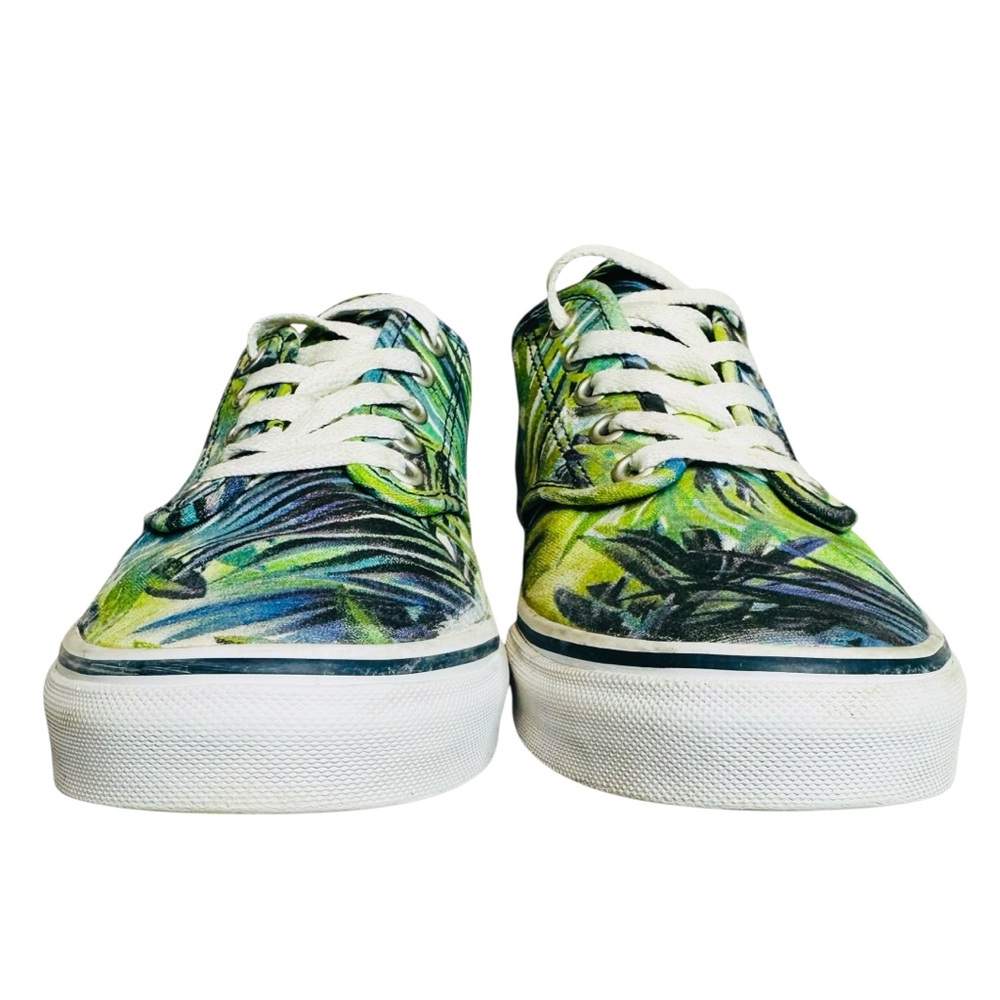 Vans Camden Women’s Tropical Palm Leaf Print Canvas Sneakers Green Blue Size 10 - Picture 6 of 11